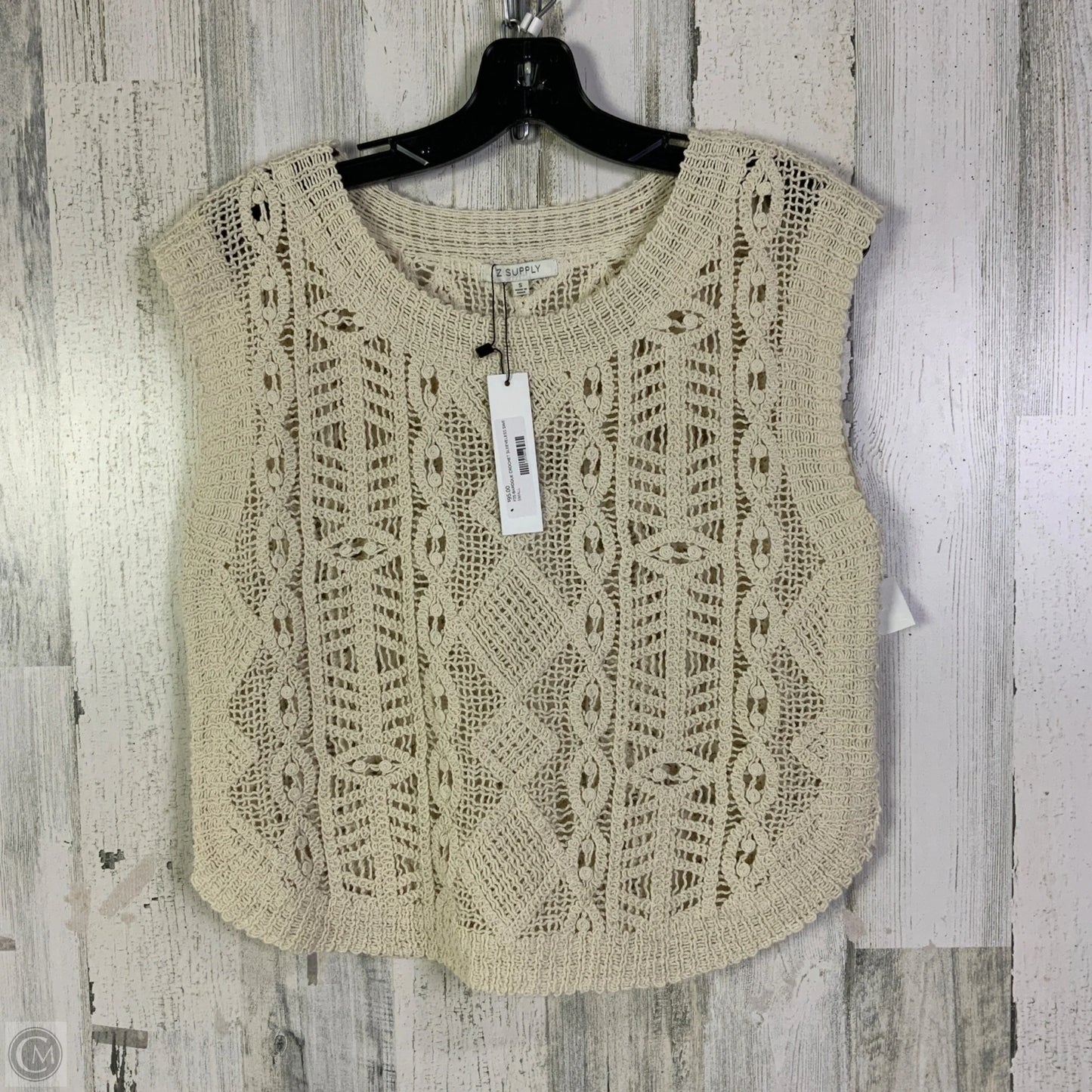 Vest Sweater By Z Supply In Cream, Size: S