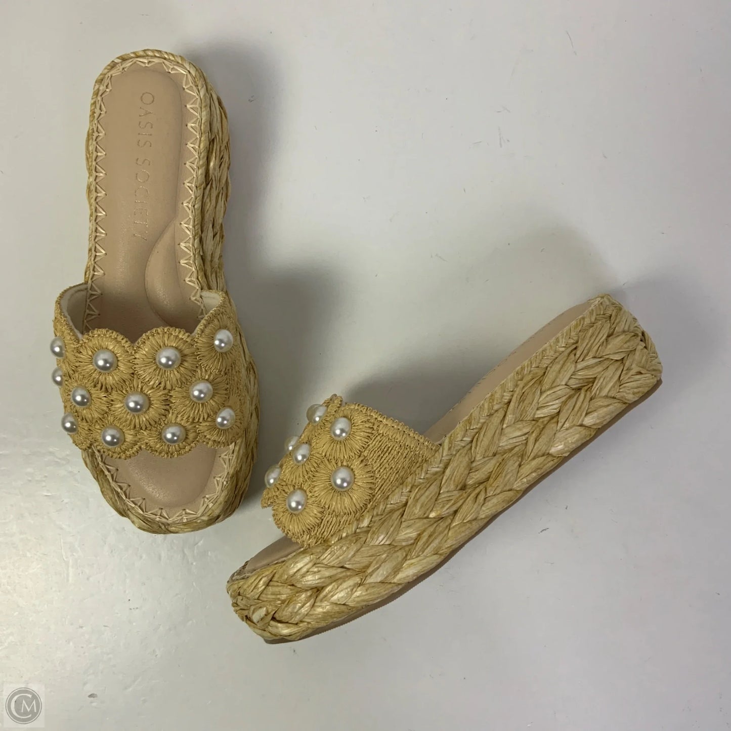 Sandals Heels Platform By Oasis Society In Tan, Size: 8