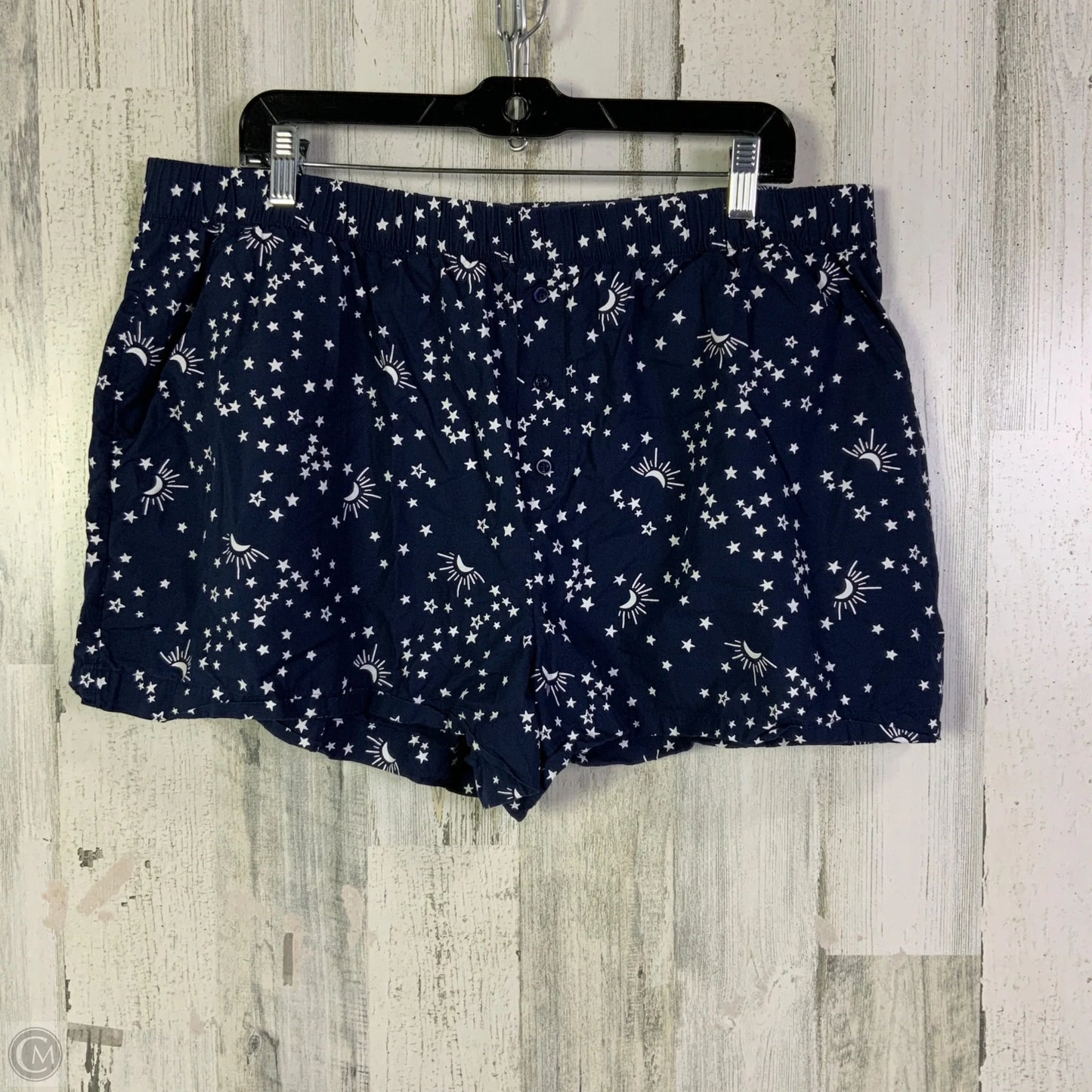 Lounge Set Shorts By Loft In Blue & White, Size: Xl