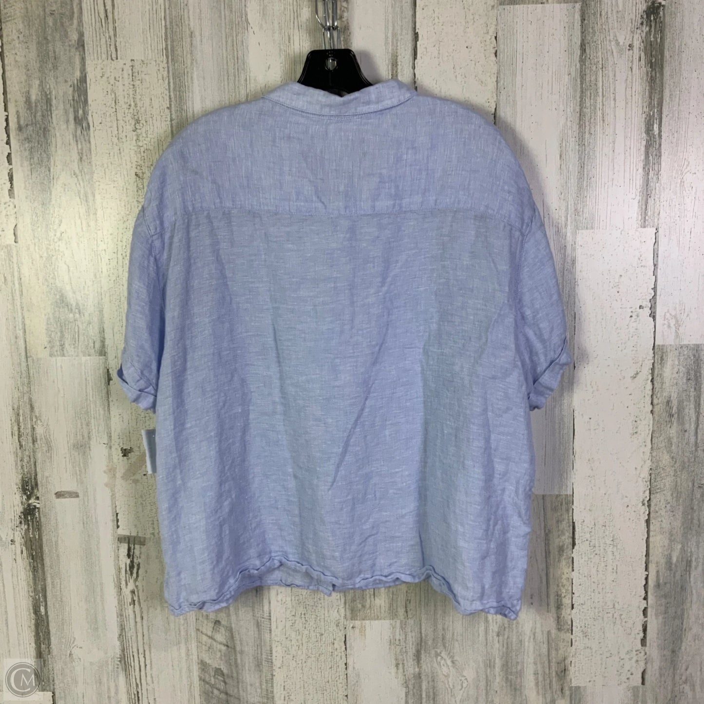 Top Short Sleeve By Tahari In Blue, Size: Xl