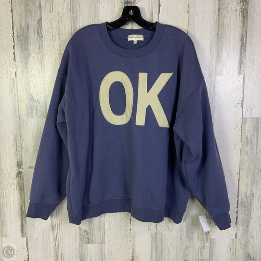 Sweatshirt Crewneck By State Of Mine In Blue, Size: Xxl