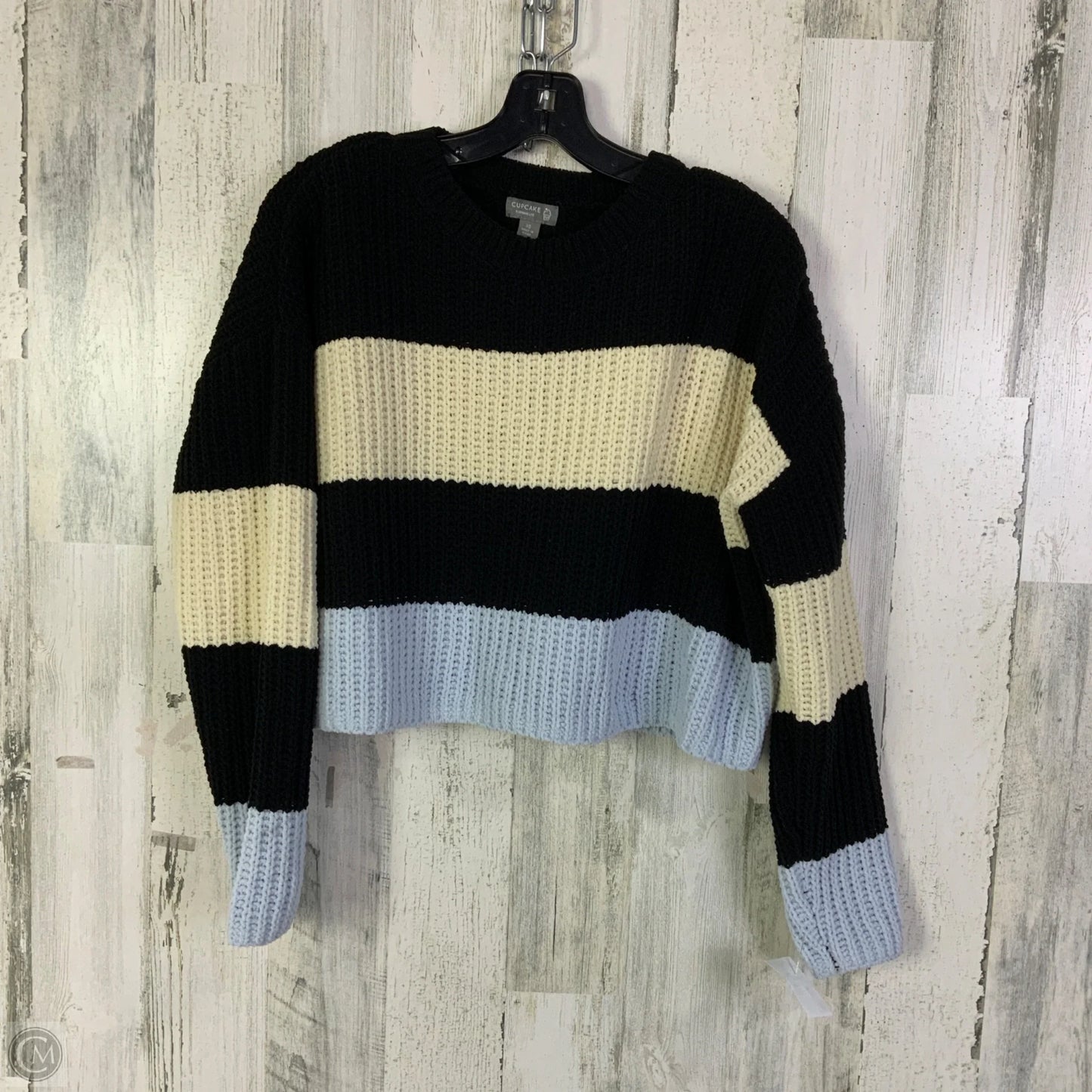 Sweater By Clothes Mentor In Black & Cream, Size: Xs