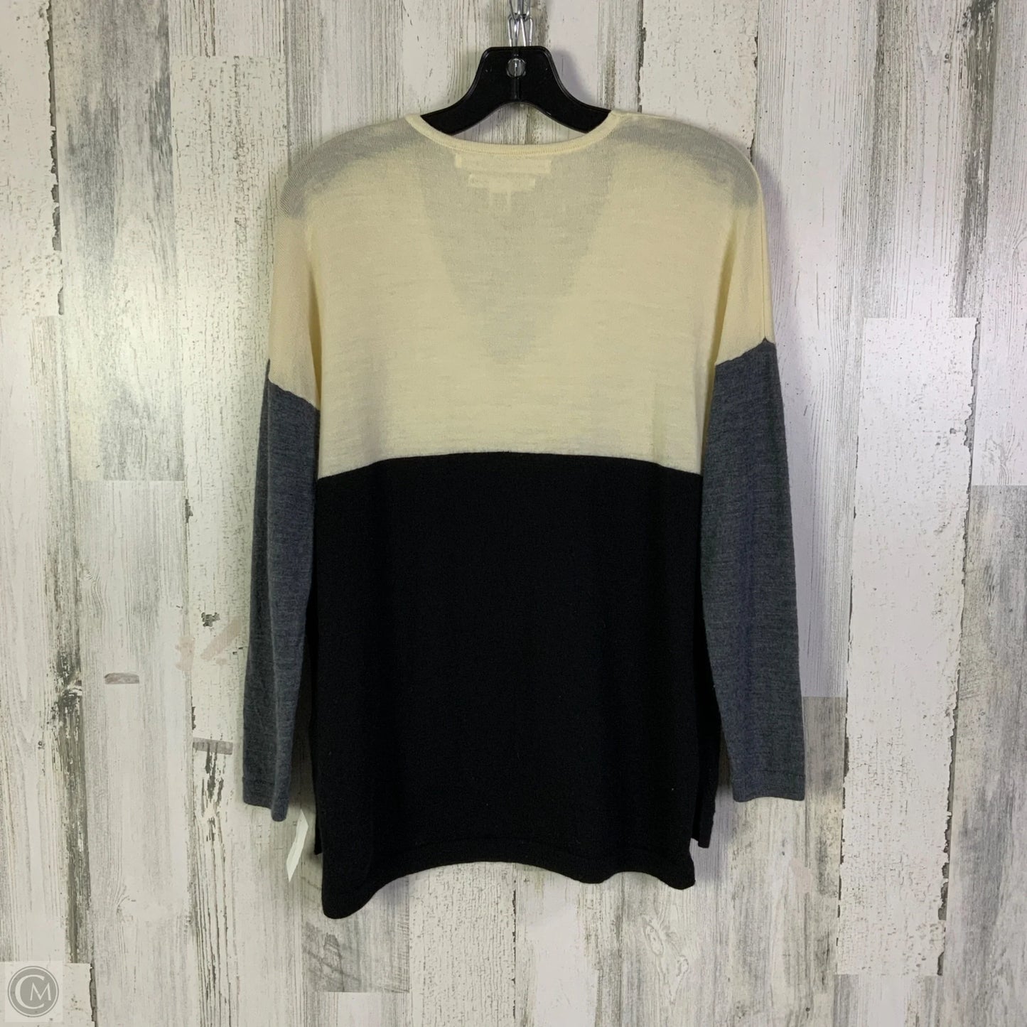 Sweater By Max Studio In Black & Cream, Size: M