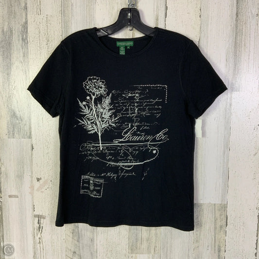 Top Short Sleeve Basic By Ralph Lauren In Black, Size: M