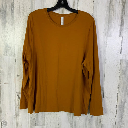 Top Long Sleeve Basic By Athleta In Orange, Size: 1x