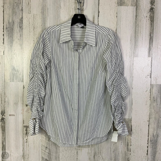 Top Long Sleeve By Cabi In Black & White, Size: Xs