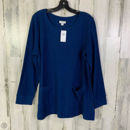Top Long Sleeve By J. Jill In Blue, Size: L