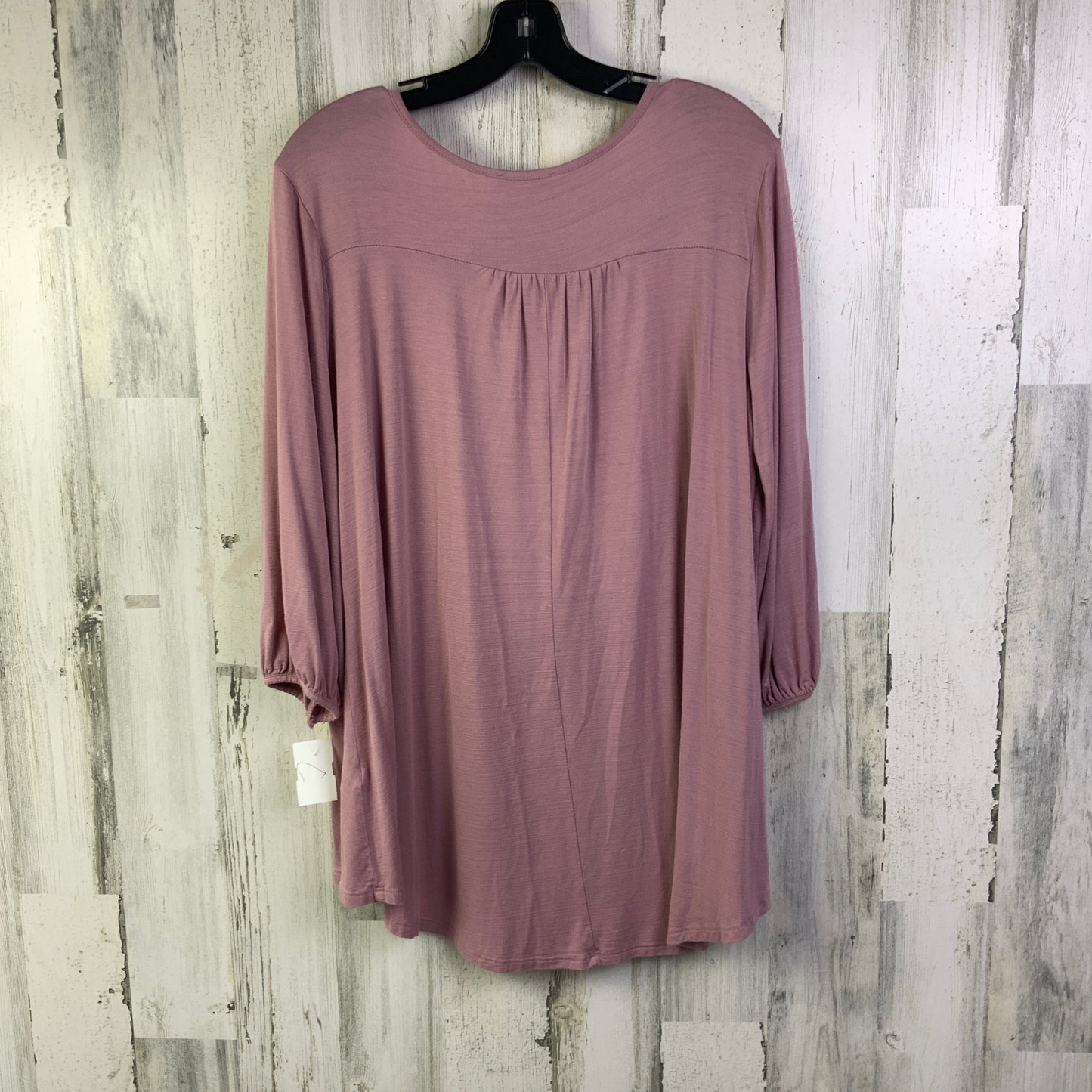 Top 3/4 Sleeve Basic By Clothes Mentor In Pink, Size: M