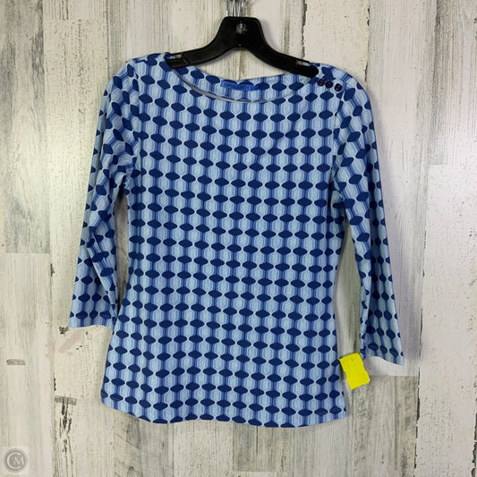 Top Long Sleeve By J Mclaughlin In Blue & White, Size: Xs