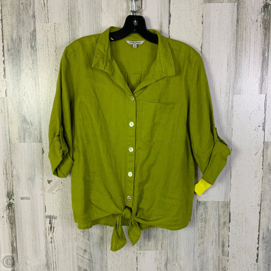 Top 3/4 Sleeve By John Mark In Green, Size: S