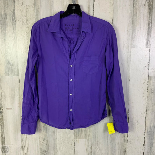 Top Long Sleeve By Frank And Eileen In Purple, Size: S