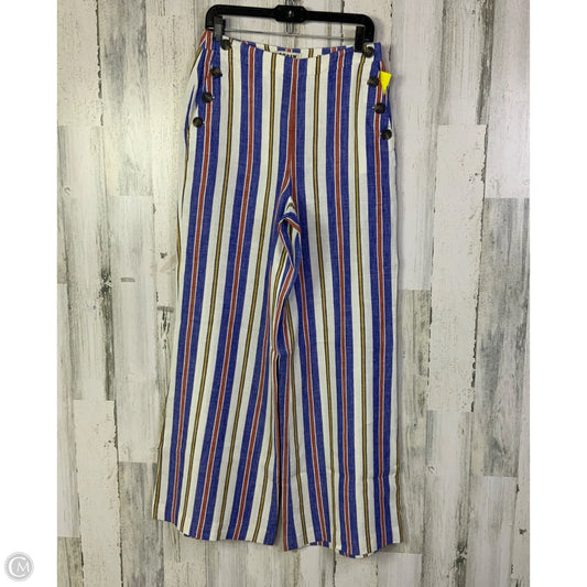 Pants Wide Leg By Boden In Blue & White, Size: 12l