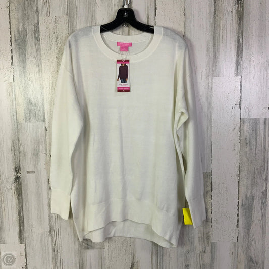 Sweater By Isaac Mizrahi In White, Size: Xl