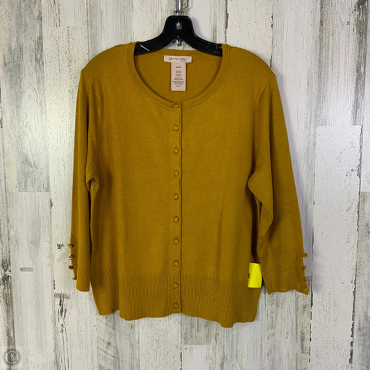 Cardigan By Philosophy In Yellow, Size: Xl