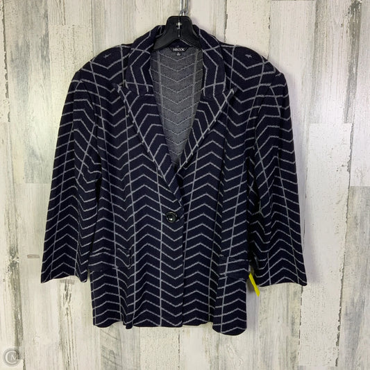 Blazer By Misook In Blue & White, Size: Xl