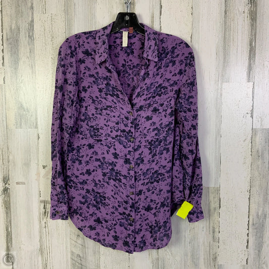 Top Long Sleeve By Pilcro In Purple, Size: Xs