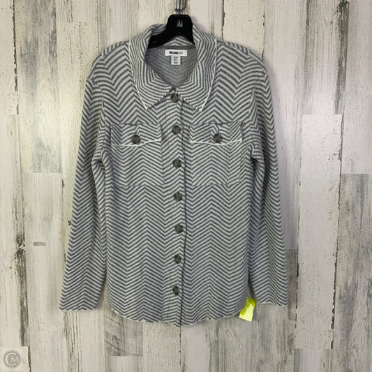 Sweater Cardigan By William Rast In Grey & White, Size: S