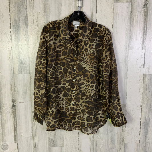 Blouse Long Sleeve By Bailey 44 In Leopard Print, Size: M