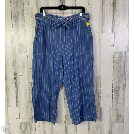 Pants Wide Leg By Seven 7 In Blue & White, Size: 14