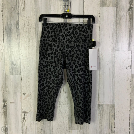 Athletic Leggings Capris By Lululemon In Black & Grey, Size: 8