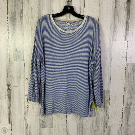 Top Long Sleeve By We The Free In Blue & White, Size: Xs