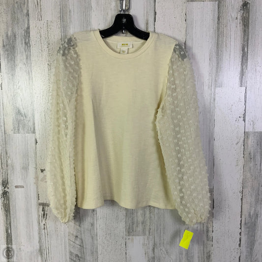Top Long Sleeve By Maeve In Cream, Size: S