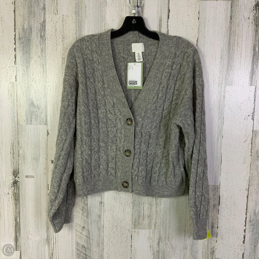 Sweater Cardigan By H&m In Grey, Size: S
