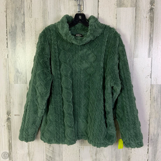 Sweatshirt Collar By Eddie Bauer In Green, Size: L