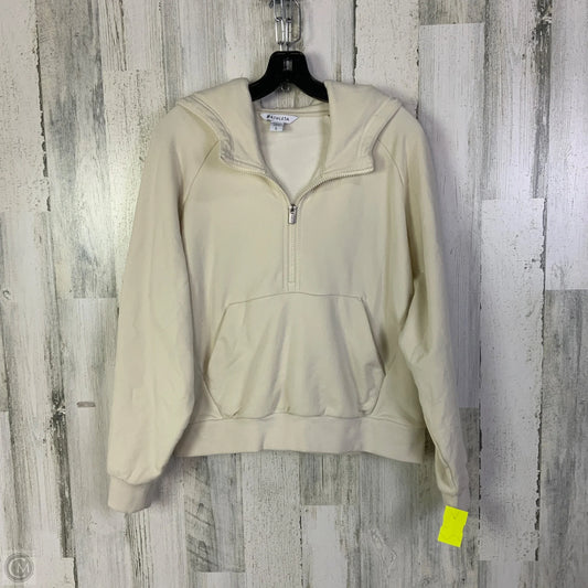 Athletic Sweatshirt Hoodie By Athleta In Cream, Size: L