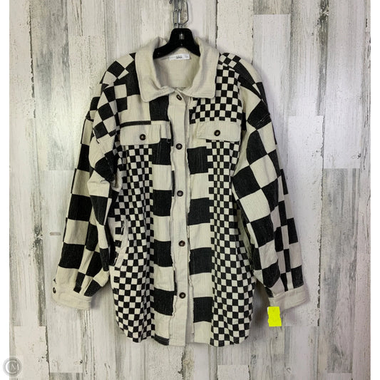 Jacket Shirt By Talulah In Black & Cream, Size: L