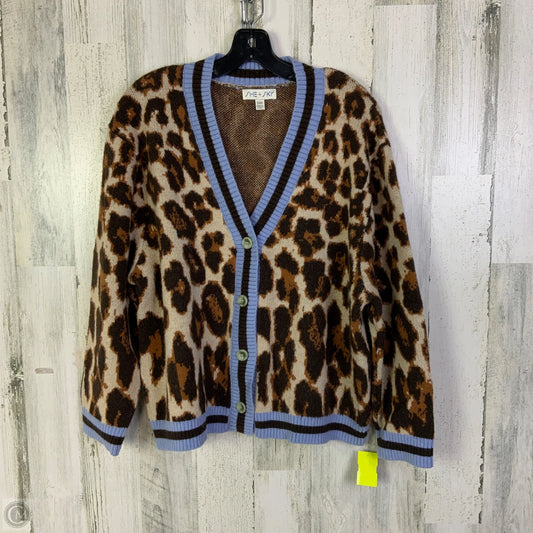 Sweater Cardigan By She + Sky In Leopard Print, Size: S