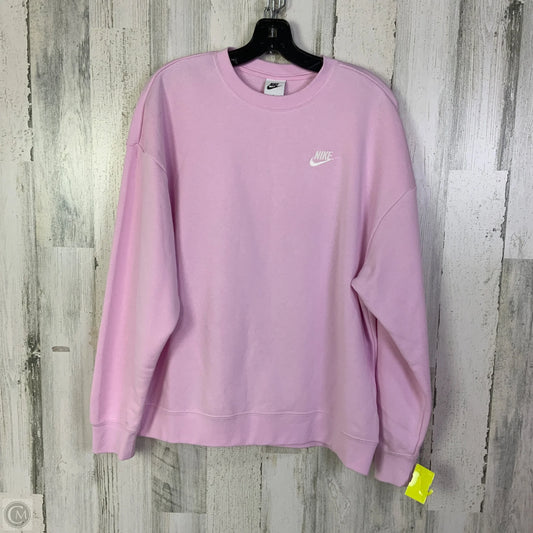 Sweatshirt Crewneck By Nike In Pink, Size: S