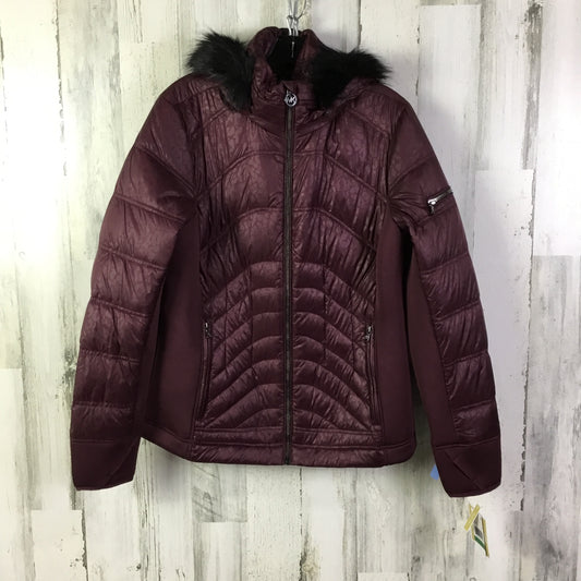 Coat Parka By Michael By Michael Kors In Maroon, Size: L