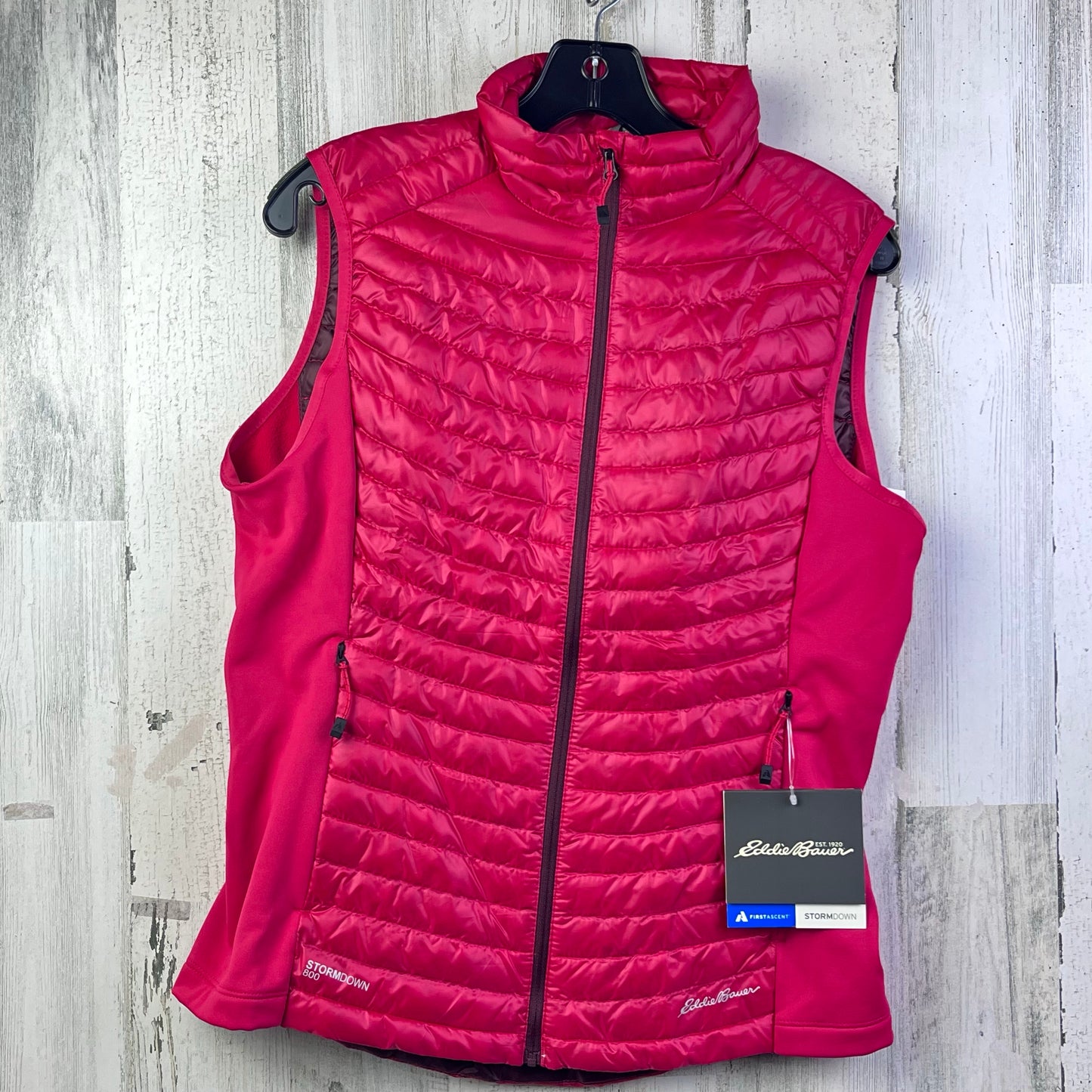 Vest Puffer & Quilted By Eddie Bauer In Red, Size: M