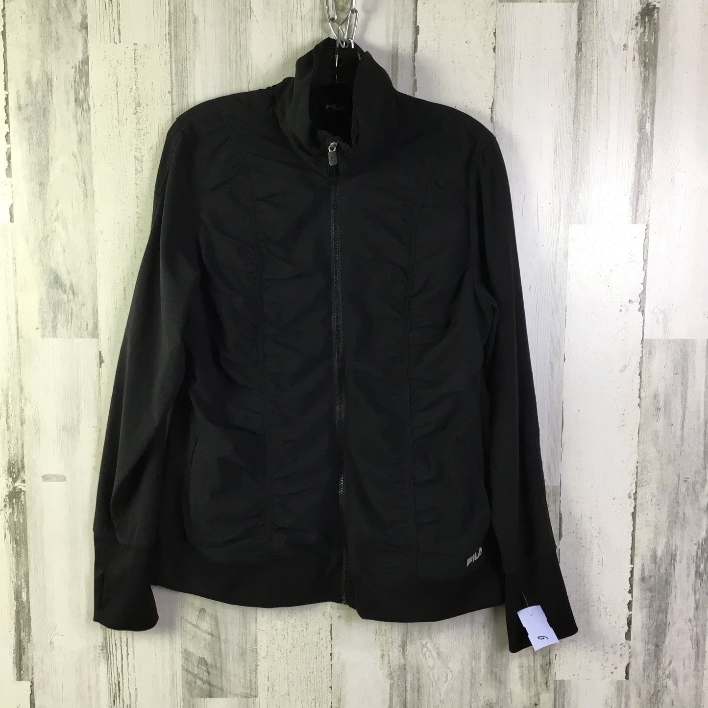 Athletic Jacket By Fila In Black, Size: L