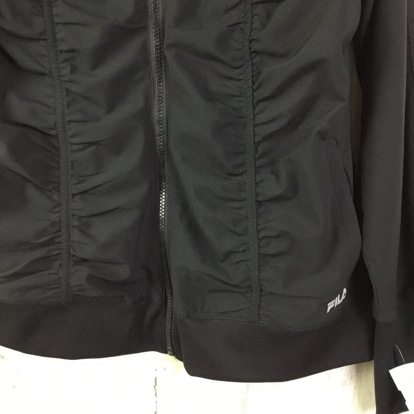 Athletic Jacket By Fila In Black, Size: L