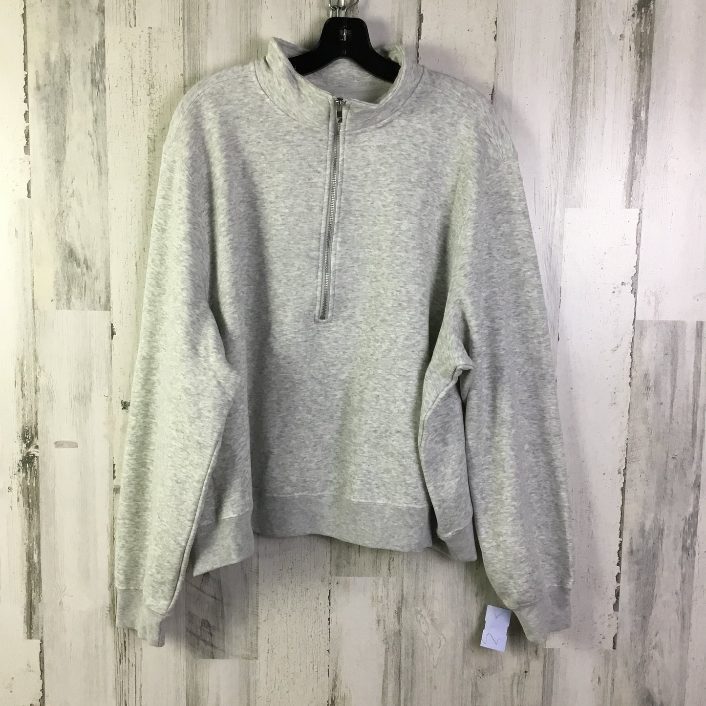 Athletic Sweatshirt Collar By Fabletics In Grey, Size: 2x