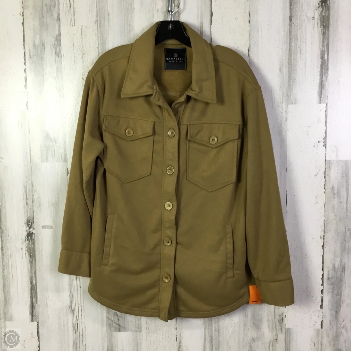 Jacket Shirt By Clothes Mentor In Brown, Size: M
