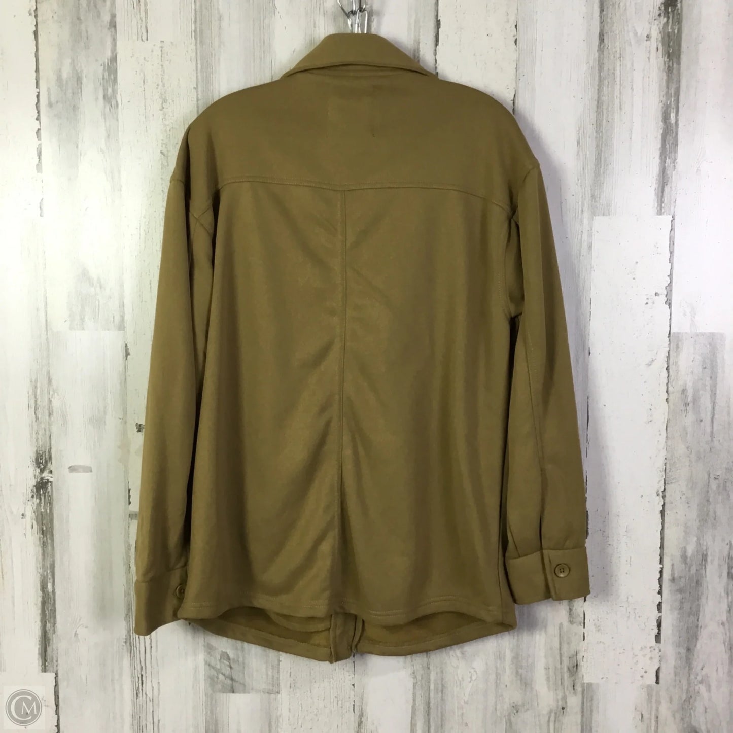 Jacket Shirt By Clothes Mentor In Brown, Size: M