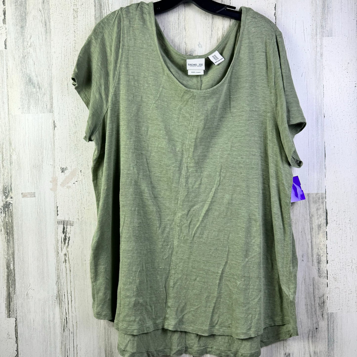 Top Short Sleeve By Rachel Zoe In Green, Size: 1x