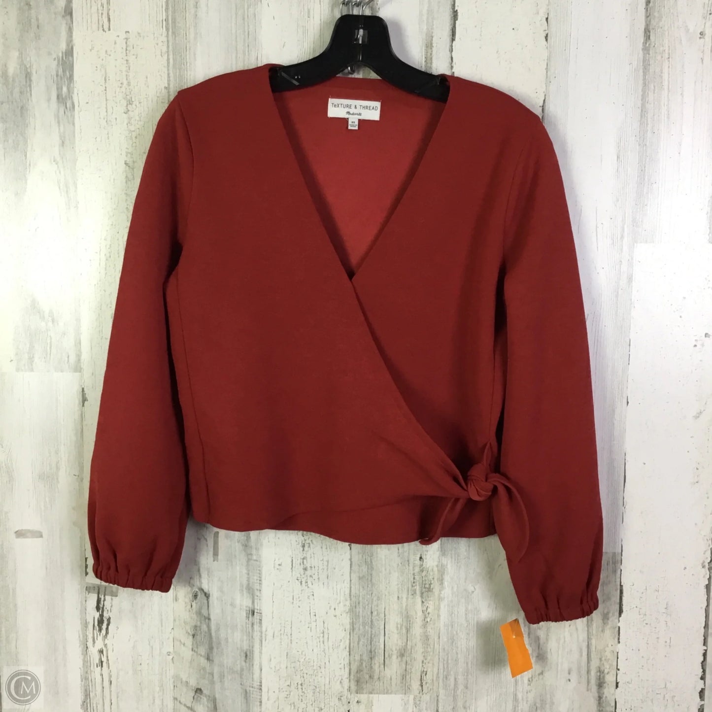 Top Long Sleeve By Madewell In Red, Size: Xs
