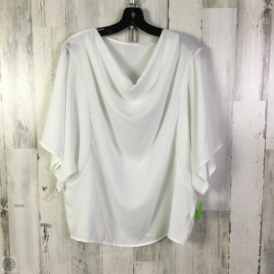 Blouse Short Sleeve By Cmf In White, Size: L