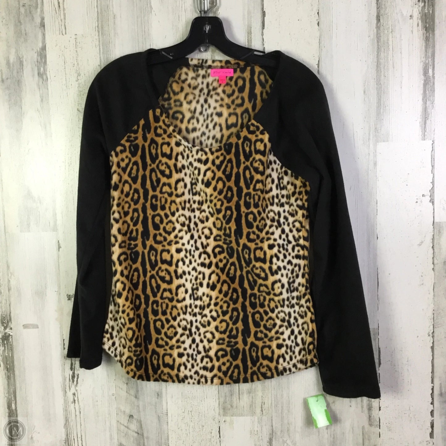 Top Long Sleeve By Betsey Johnson In Animal Print, Size: S
