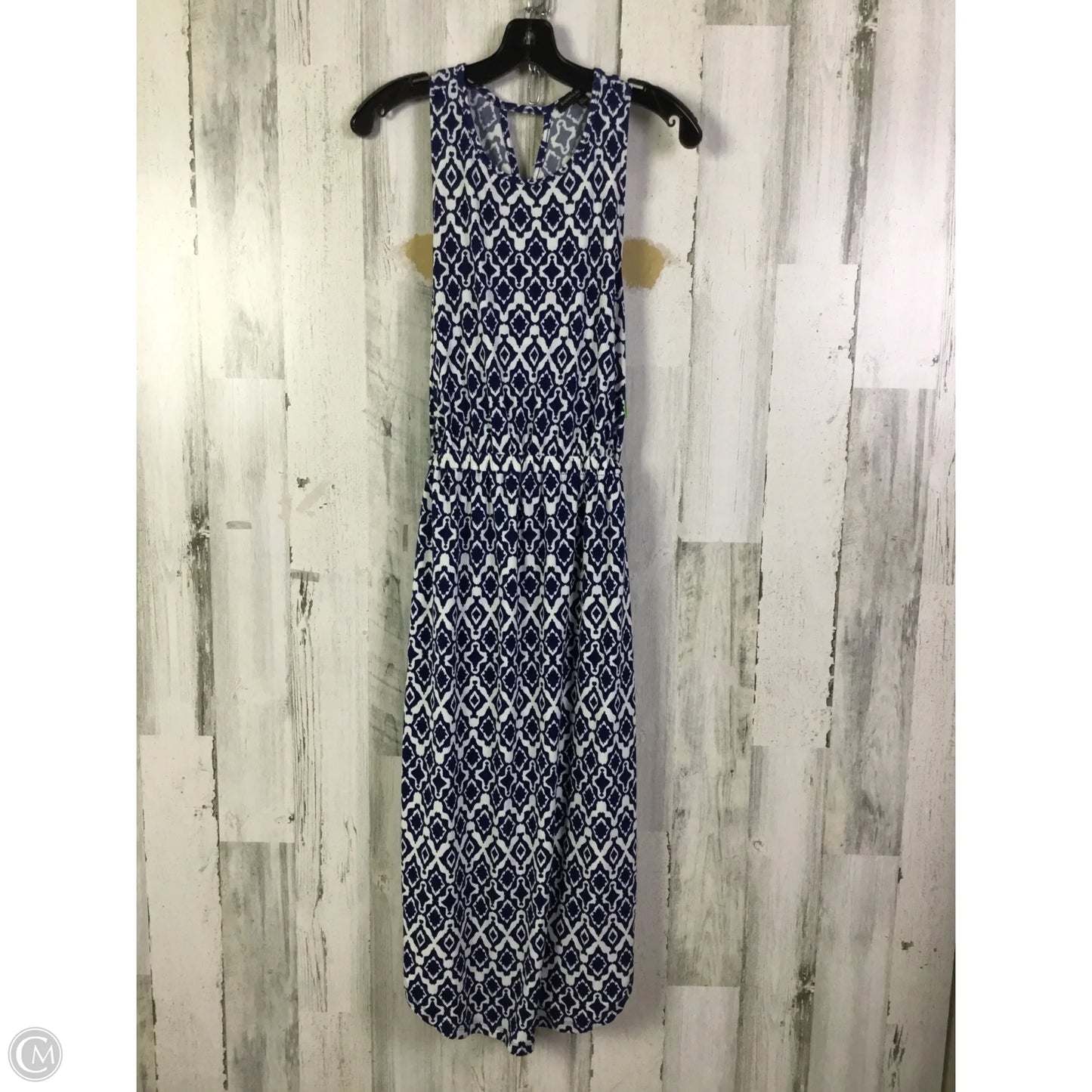 Dress Casual Midi By Banana Republic In Blue & White, Size: Xs