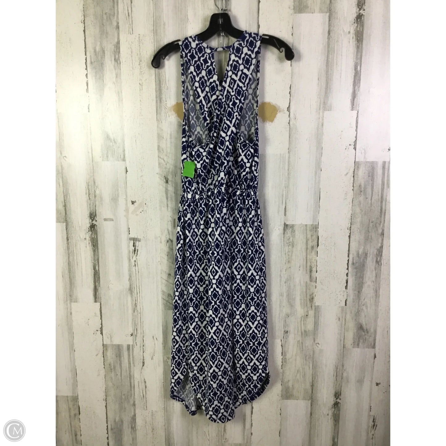 Dress Casual Midi By Banana Republic In Blue & White, Size: Xs