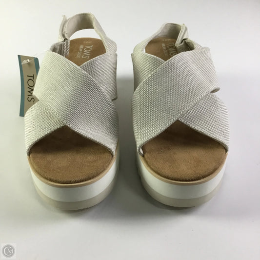 Sandals Heels Platform By Toms In Cream, Size: 9
