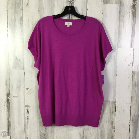Top Sleeveless By Loft In Pink, Size: Xl