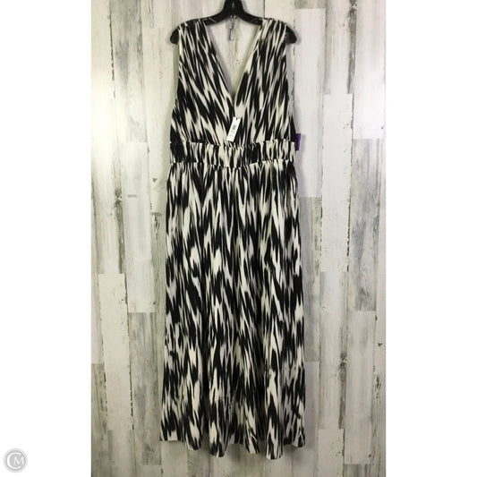 Dress Party Long By Banana Republic In Black & Cream, Size: Xxl