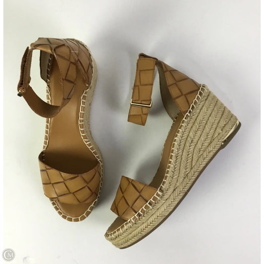 Sandals Heels Wedge By Franco Sarto In Brown, Size: 8.5