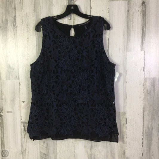 Top Sleeveless By White House Black Market In Black & Blue, Size: L